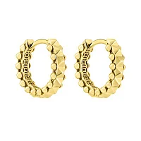 Сережки-кільця "Clash" із жовтого золота - 2133665