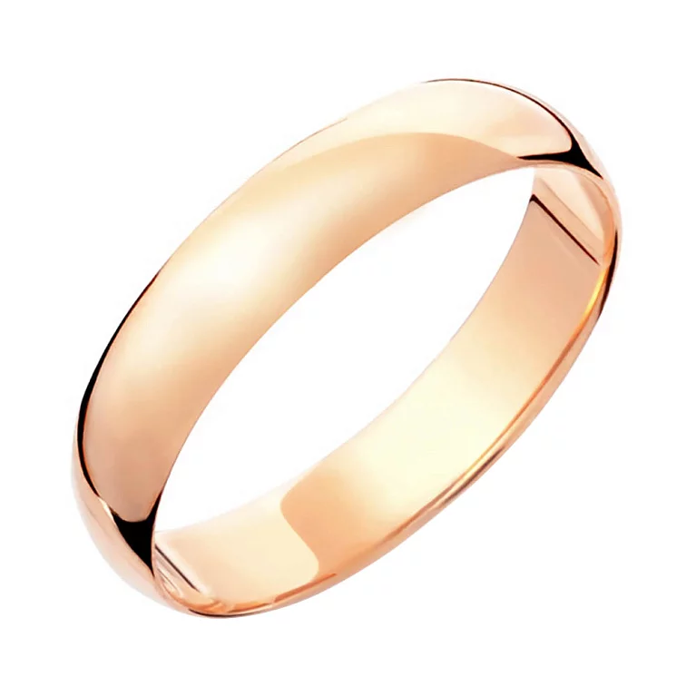 Обручальное кольцо классическое из красного золота. Артикул 239037: цена, отзывы, фото – купить в интернет-магазине AURUM