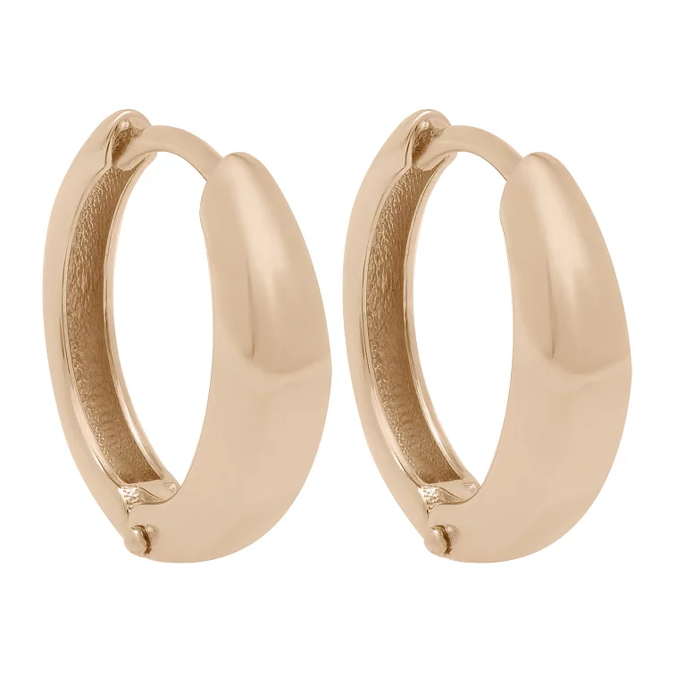Сережки-кольца из красного золота. Артикул С-АНГ10-10: цена, отзывы, фото – купить в интернет-магазине AURUM