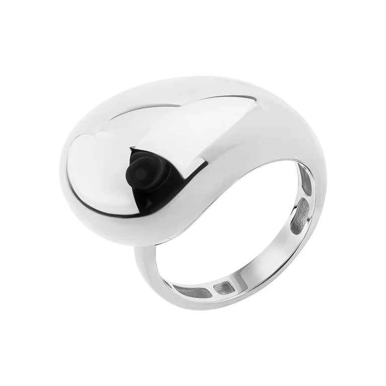 Кольцо из белого золота "Капля" - 2135610