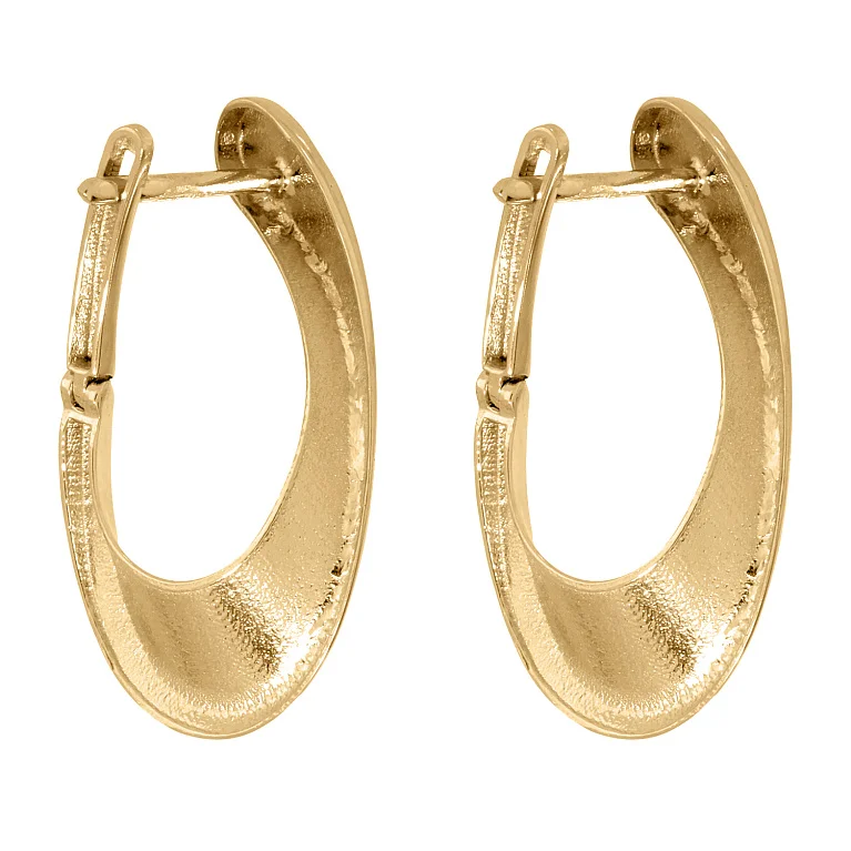 Сережки из красного золота в форме капли - 964156