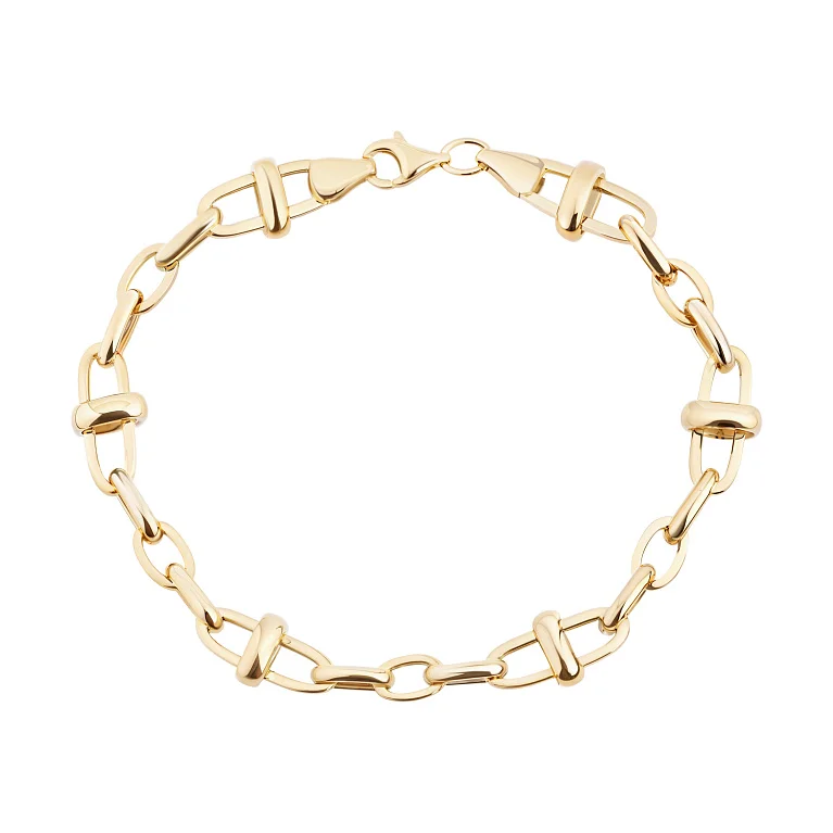 Браслет із жовтого золота у якірному плетінні - 2135656