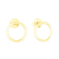 Сережки-гвоздики з лимонного золота - 971230