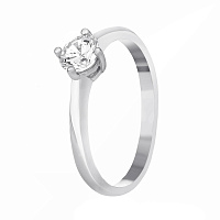 Серебряное кольцо с цирконием. Артикул 7501/К2Ф/716: цена, отзывы, фото – купить в интернет-магазине AURUM