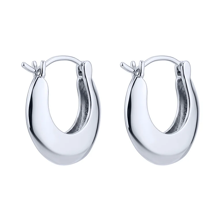 Серьги из серебра в стиле минимализм - 2170942
