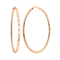 Сережки-кільця з червоного золота - 960685