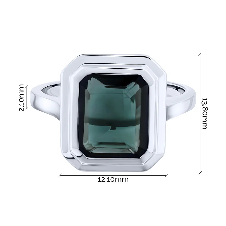 Серебряное кольцо с топазом лондон - 2162690