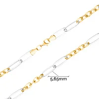 Кольє з комбінованого золота з великими ланками - 1736556