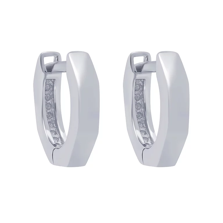 Серьги-кольца серебряные. Артикул 7502/2154099: цена, отзывы, фото – купить в интернет-магазине AURUM