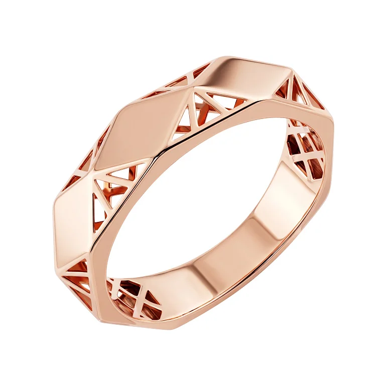 Кольцо в красном золоте "Грани" - 2159732