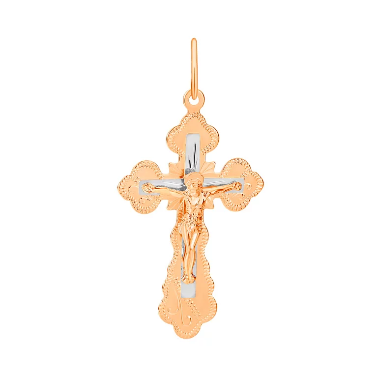Православный крестик из красного золота. Артикул 521601: цена, отзывы, фото – купить в интернет-магазине AURUM