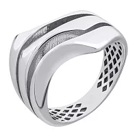 Кольцо серебряное с платиновым покрытием. Артикул 7501/500825-Пл: цена, отзывы, фото – купить в интернет-магазине AURUM