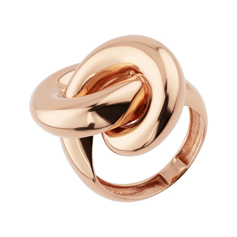 Переплетена каблучка з червоного золота - 2183023