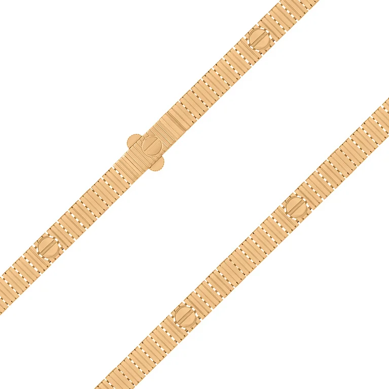 Браслет з червоного золота плетіння ролекс - 2162839