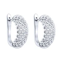 Срібні сережки "Кульки попкорн" - 2159696