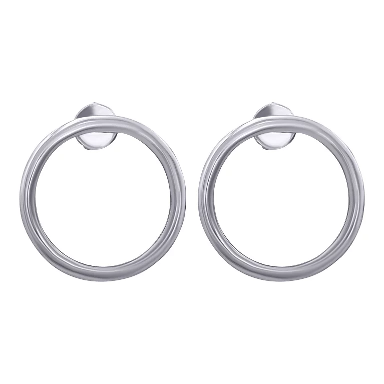 Сережки-гвоздики серебряные "Кольца". Артикул 54084-р: цена, отзывы, фото – купить в интернет-магазине AURUM