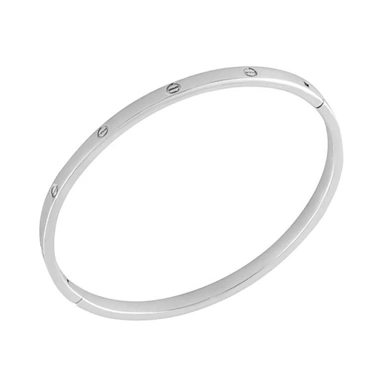 Жесткий браслет из серебра "Love" . Артикул 7509/2101086: цена, отзывы, фото – купить в интернет-магазине AURUM