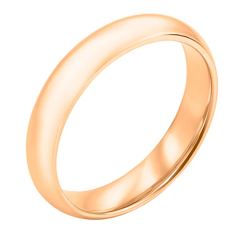 Обручальное классическое кольцо комфорт из красного золота. Артикул 239234: цена, отзывы, фото – купить в интернет-магазине AURUM