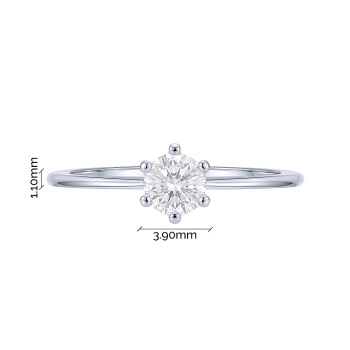Минималистичное серебряное кольцо с фианитом - 2299249
