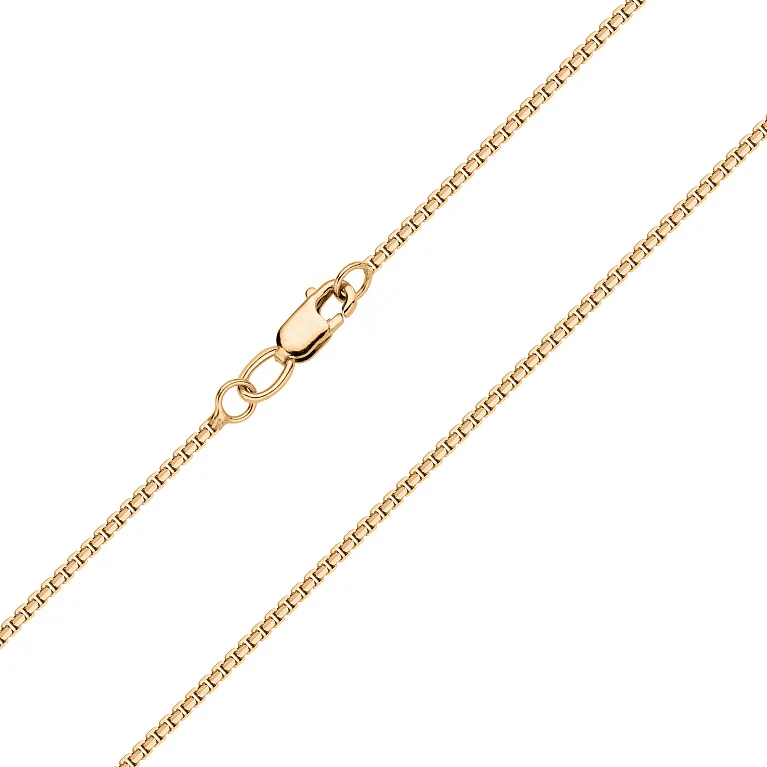 Цепочка из красного золота плетение венецианское - 2166161