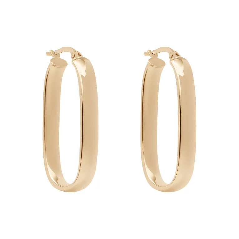 Сережки-кольца из красного золота. Артикул 2010218101: цена, отзывы, фото – купить в интернет-магазине AURUM