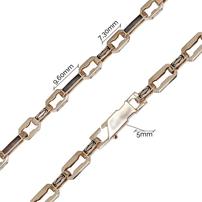 Ланцюг з червоного золота плетіння якір - 828348