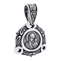 Ладанка из серебра с чернением "Богородица Казанская" - 1521546