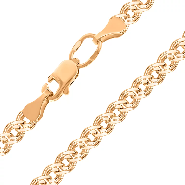 Золотий ланцюжок плетіння мона ліза. Артикул 302114: ціна, відгуки, фото – купити в інтернет-магазині AURUM
