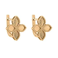 Серьги из красного золота "Цветок"  - 2133637