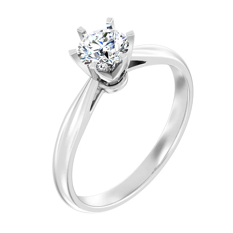 Каблучка із білого золота з діамантом - 2120631