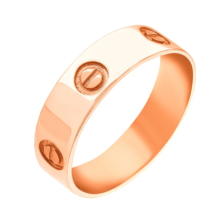 Кольцо Love из красного золота. Артикул 213463301: цена, отзывы, фото – купить в интернет-магазине AURUM