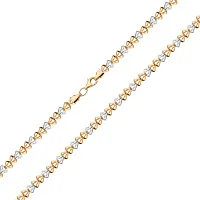 Колье из комбинированного золота с плетением фантазия - 1856649