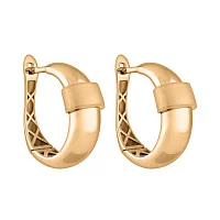 Сережки-кільця у червоному золоті - 2162946