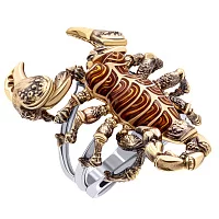 Кольцо из комбинированного золота с эмалью Скорпион. Артикул ТП1452-1ж: цена, отзывы, фото – купить в интернет-магазине AURUM