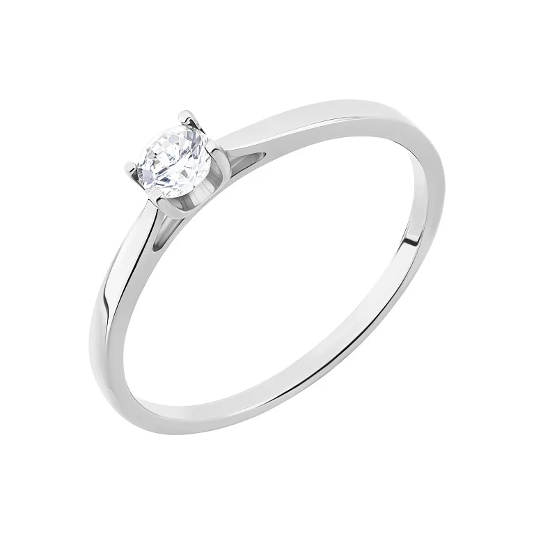 Кольцо из белого золота с бриллиантом - 2135721