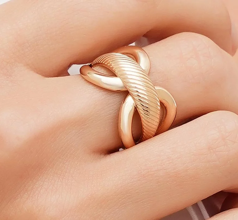 Массивное кольцо из красного золота. Артикул 1010507101: цена, отзывы, фото – купить в интернет-магазине AURUM
