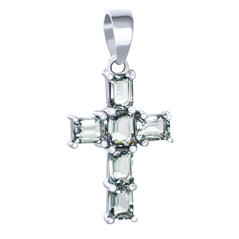 Декоративный серебряный крестик с топазом лондон. Артикул 7004/2092551/210: цена, отзывы, фото – купить в интернет-магазине AURUM