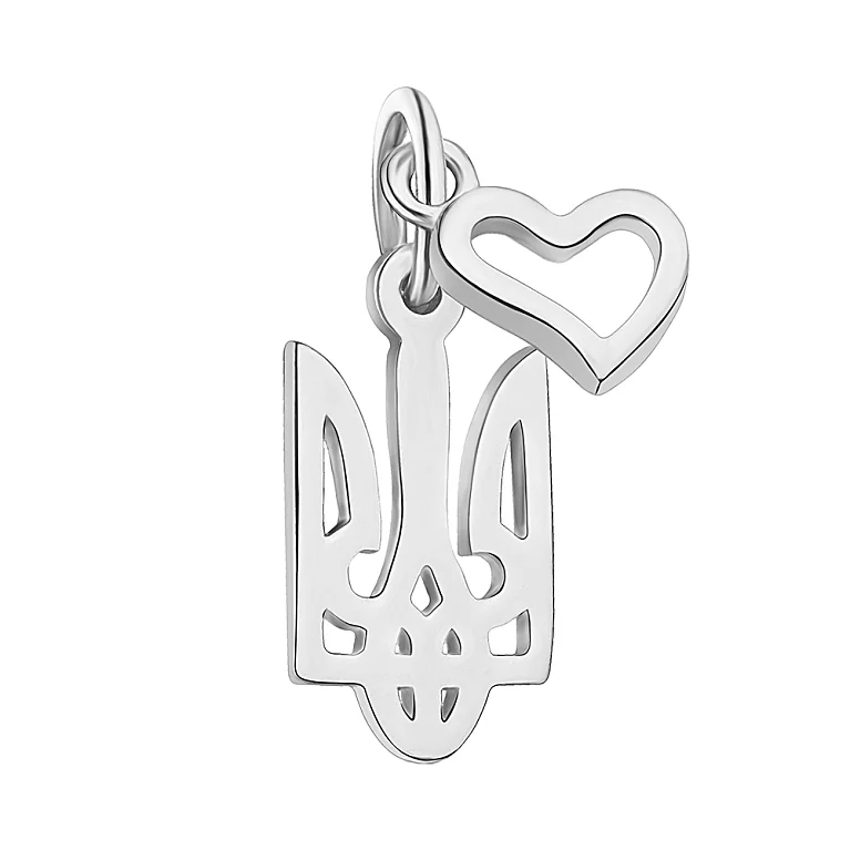 Срібний підвіс "Тризуб-Герб України". Артикул 7503/П2/338: ціна, відгуки, фото – купити в інтернет-магазині AURUM