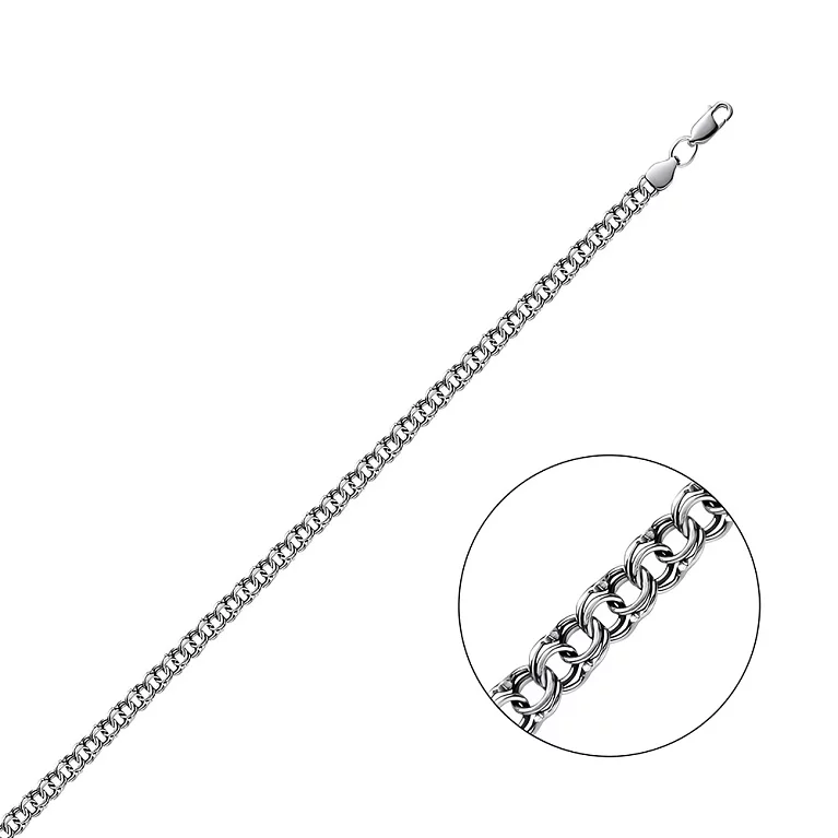 Браслет из серебра с чернением плетение бисмарк. Артикул 7909/2055/1-ч: цена, отзывы, фото – купить в интернет-магазине AURUM