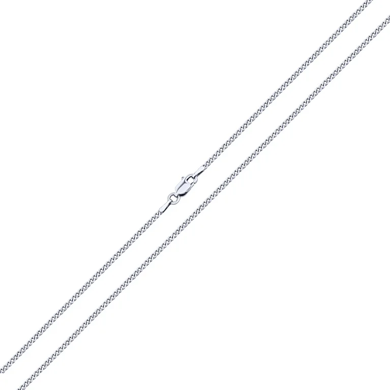 Серебряная цепочка в минималистичном стиле в плетении панцирь - 1964092