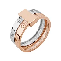 Кольцо "Love" в комбинированном золоте - 1998772