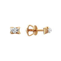 Золоті сережки з діамантами. Артикул С2530: ціна, відгуки, фото – купити в інтернет-магазині AURUM