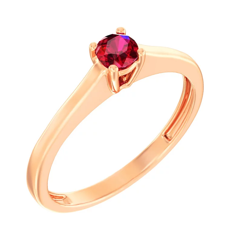 Кольцо из красного золота с рубином. Артикул 145800ПР: цена, отзывы, фото – купить в интернет-магазине AURUM