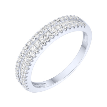 Кольцо из серебра с фианитами - 2279877