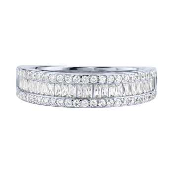 Серебряное кольцо с фианитами - 2187015