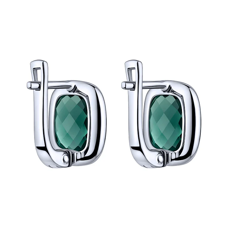 Сережки из серебра с топазом лондон  - 2263934
