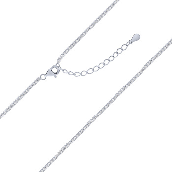Серебряное теннисное колье с дорожкой из фианитов - 2058003