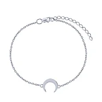 Срібний браслет "Місяць" в якірному плетінні - 2083393