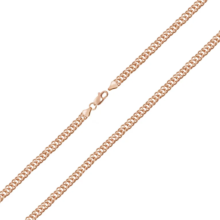 Ланцюг з червоного золота плетіння рембо - 972700
