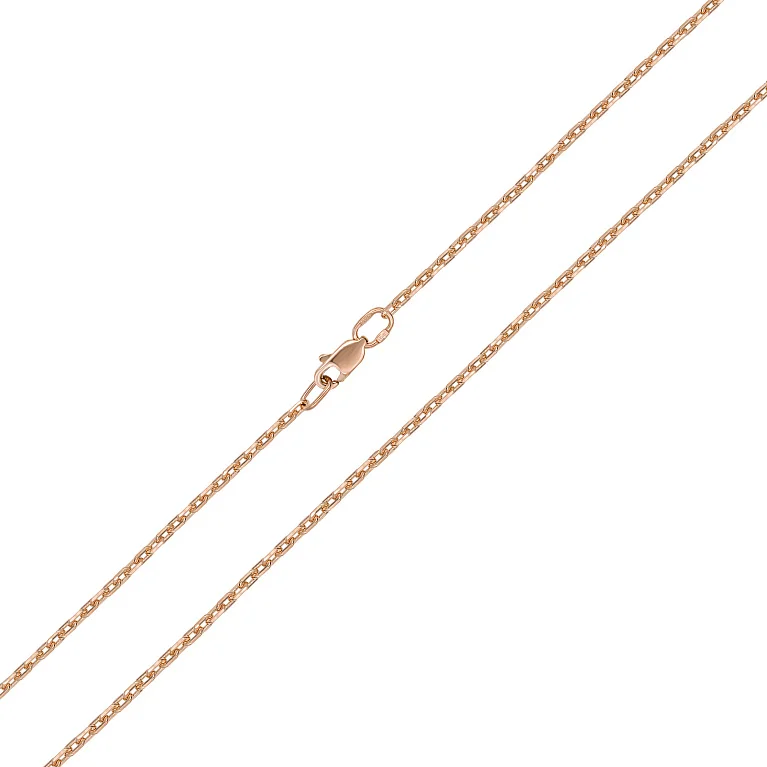 Цепочка из красного золота плетение якорь - 648754